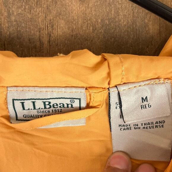 LL Bean Mens Jacket Yellow Mountain Classic Anorak Windbreaker 1/2 Zip Medium - Picture 6 of 12